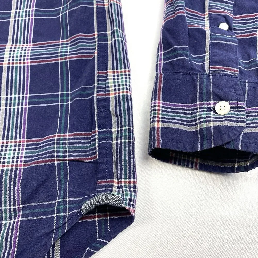 J. Crew Men's Shirt‎ Size Small Tartan Plaid Long Sleeve Button Front Collared